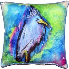 Little Blue Heron Small Indoor/Outdoor Pillow 12X12