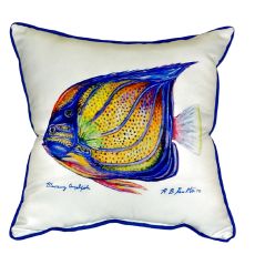 Blue Ring Angelfish Small Indoor/Outdoor Pillow 12X12