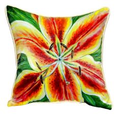 Yellow Lily Small Indoor/Outdoor Pillow 12X12