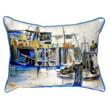 Fishing Boat Small Indoor/Outdoor Pillow 11X14