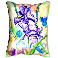 Two Irises Small Indoor/Outdoor Pillow 11X14