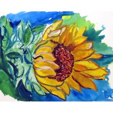 Windy Sunflower Outdoor Wall Hanging 24X30