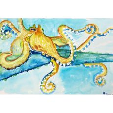 Gold Octopus Outdoor Wall Hanging 24X30