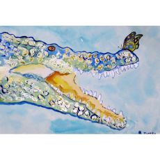 Croc & Butterfly Outdoor Wall Hanging 24X30