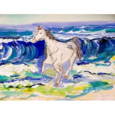 Horse & Surf Outdoor Wall Hanging 24X30