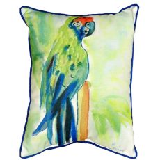Green Parrot Extra Large Zippered Pillow 20X24