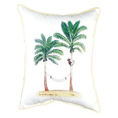 Palm Trees & Monkey Extra Large Zippered Pillow 20X24