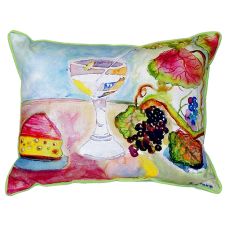 Wine & Cheese Extra Large Zippered Pillow 20X24