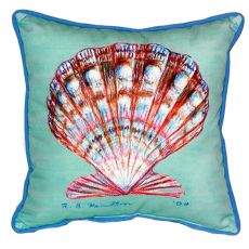 Scallop Shell - Teal Extra Large Zippered Pillow 22X22