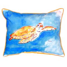 Brown Sea Turtle Extra Large Zippered Pillow 20X24