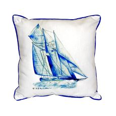 Blue Sailboat Extra Large Zippered Pillow 22X22
