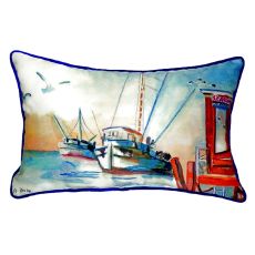 Shrimp Boat Extra Large Zippered Pillow 20X24