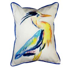 Vertical Blue Heron Extra Large Zippered Pillow 20X24