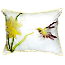 Yellow Hummingbird Extra Large Zippered Pillow 20X24