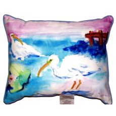 Betsy'S White Ibis Extra Large Zippered Pillow 20X24