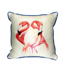Two Flamingos Extra Large Zippered Pillow 22X22