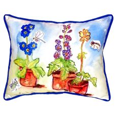 Potted Flowers Extra Large Zippered Pillow 20X24