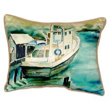 Oyster Boat Extra Large Zippered Pillow 20X24