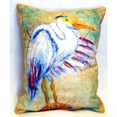 Egret On Rice Extra Large Zippered Pillow 20X24