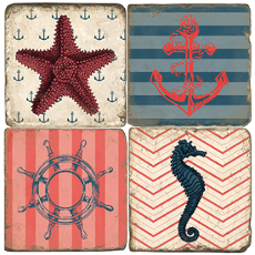 Nautical Coasters Set Of 4