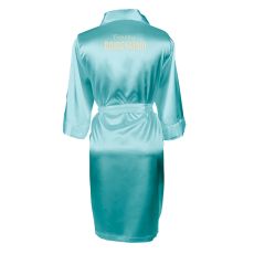 Personalized Solid Aqua Satin Robe (L-Xl)