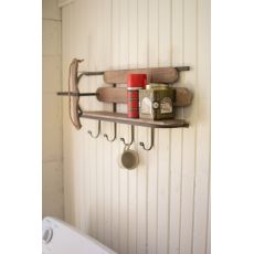 Wood And Iron Sleigh Shelf