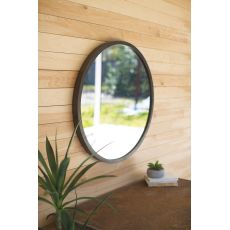 Round Mirror - Natural Metal Frame