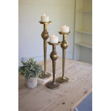 Metal Candle Stands, Set of 3