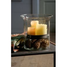 Giant Glass Candle Cylinder With Rustic Insert