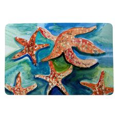 Swimming Starfish Small Door Mat