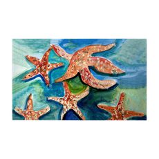 Swimming Starfish Large Door Mat