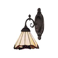 Mix-N-Match 1 Light Wall Sconce In Tiffany Bronze And Honey Dune Glass