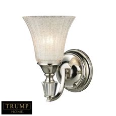 Lincoln Square 1 Light Wall Sconce In Polished Nickel And Clear Crystalline Glass