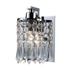 Optix 1 Light Vanity In Polished Chrome And Leaded Crystal Glass