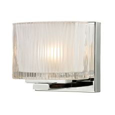 Chiseled Glass 1 Light Vanity In Polished Chrome
