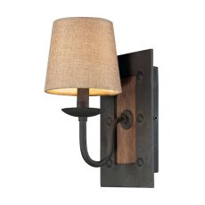 Early American 1 Light Wall Sconce In Vintage Rust