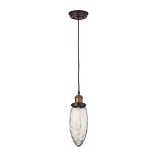 Owen 1 Light Pendant In Oil Rubbed Bronze And Antique Brass