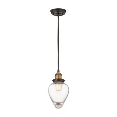 Bartram 1 Light Pendant In Oil Rubbed Bronze And Antique Brass