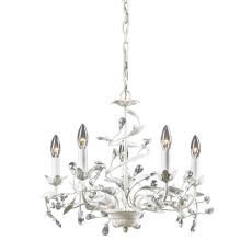 Circeo 5 Light Chandelier In Antique White