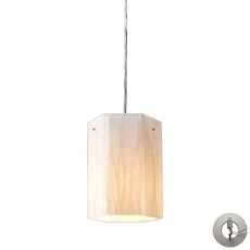 Modern Organics 1 Light Pendant In Polished Chrome And White Sawgrass - Includes Recessed Lighting Kit