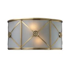 Preston 2 Light Wall Sconce In Brushed Brass