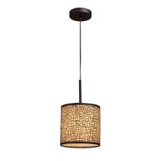 Medina 1 Light Pendant In Aged Bronze With Amber Diffuser