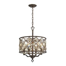 Armand 4 Light Pendant In Weathered Bronze