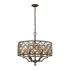 Armand 6 Light Pendant In Weathered Bronze