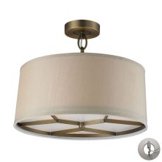 Baxter 3 Light Pendant In Brushed Antique Brass With Adapter Kit