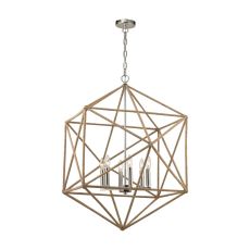 Exitor 6 Light Chandelier In Polished Nickel