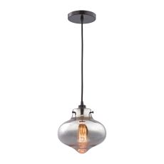 Kelsey 1 Light Pendant In Oil Rubbed Bronze And Mercury Glass