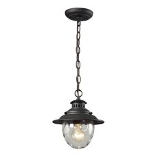 Searsport 1 Light Outdoor Pendant In Weathered Charcoal