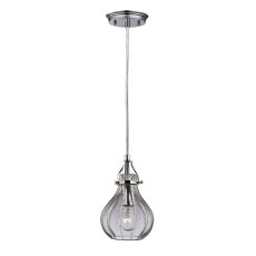 Danica 1 Light Pendant In Polished Chrome And Clear Glass