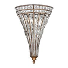 Empire 2 Light Wall Sconce In Mocha And Clear Crystal